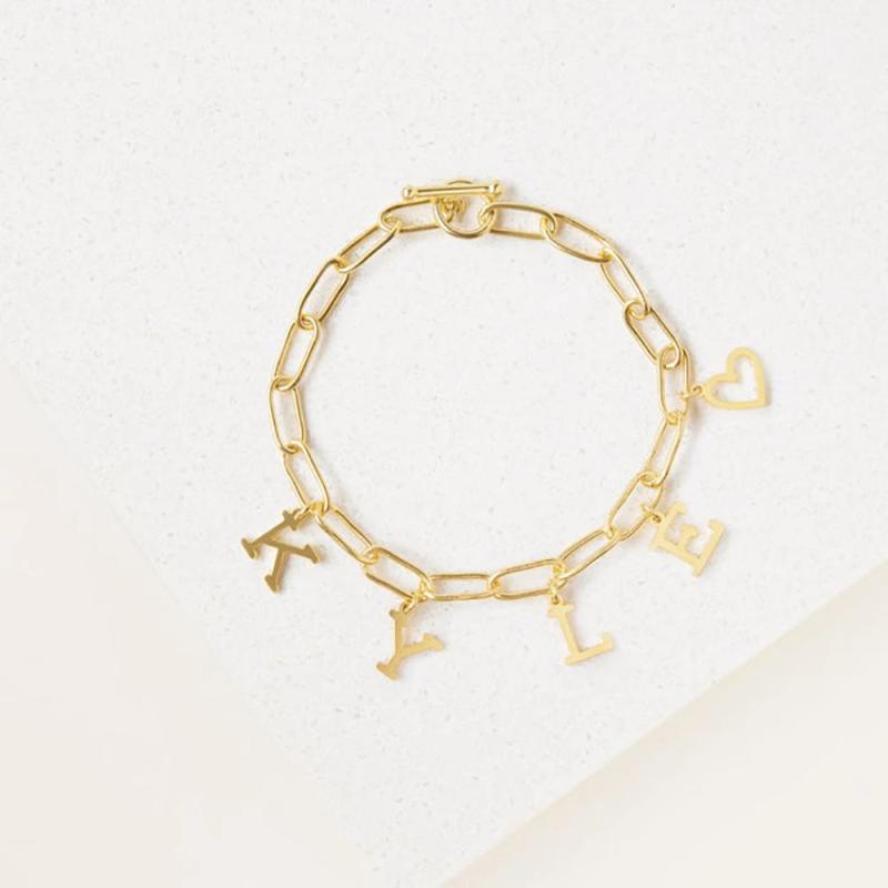 Personalized Rectangular Chain Letter Bracelet-Name Bracelet