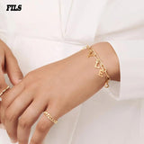 Personalized Rectangular Chain Letter Bracelet-Name Bracelet