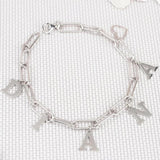 Personalized Rectangular Chain Letter Bracelet-Name Bracelet