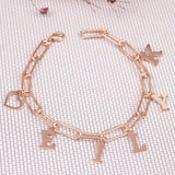 Personalized Rectangular Chain Letter Bracelet-Name Bracelet