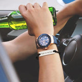 Custom Stainless Steel Tag Bracelet - Engraved Leather Bracelet