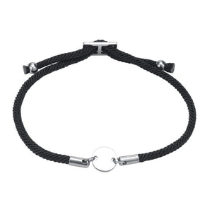 Disc Coin Bracelet Initials Letter Engraved Rope Chain ID Adjustable