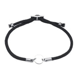 Disc Coin Bracelet Initials Letter Engraved Rope Chain ID Adjustable
