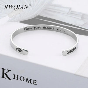Personalized Graduation Bracelet Stainless Steel Gift
