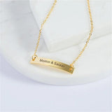 Rectangle Chain Nameplate Cuban Bracelet Personalized Women's Jewelry