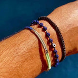 Natural Stone Magic Eye Bracelet Ethnic Style Adjustable Neutral Casual