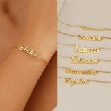 Name Bracelets Letter Stainless Steel Personalized Bangles