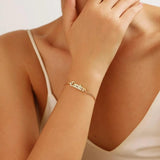 Name Bracelets Letter Stainless Steel Personalized Bangles