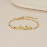 Name Bracelets Letter Stainless Steel Personalized Bangles