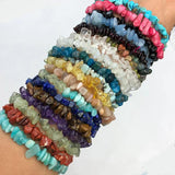Natural Quartz 7 Chakra Bracelet Crystal Reiki Healing Stone