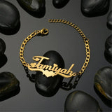Heart Name Bracelet Personalized Bangles Stainless Steel Chain Letter Charm