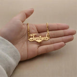 Heart Name Bracelet Personalized Bangles Stainless Steel Chain Letter Charm