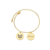 Custom Pet Photo Name Bracelet Stainless Steel Bracelet Animal Lover Gift