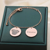 Custom Pet Photo Name Bracelet Stainless Steel Bracelet Animal Lover Gift