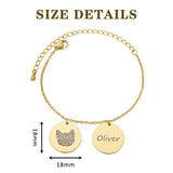 Custom Pet Photo Name Bracelet Stainless Steel Bracelet Animal Lover Gift