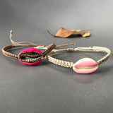 Boho Shell Bracelet Hand-Woven Couples Bangles Jewelry