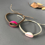 Boho Shell Bracelet Hand-Woven Couples Bangles Jewelry