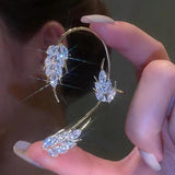 Sparkling Zircon Ear Cuff Clip Earrings - Wedding Jewelry