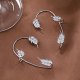Sparkling Zircon Ear Cuff Clip Earrings - Wedding Jewelry