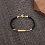 Personalized Engraved Names Bar Bracelets - Stainless Steel