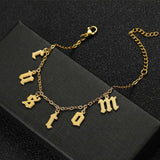 Custom Stainless Steel Letter Bracelet for Women