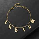Custom Stainless Steel Letter Bracelet for Women