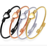 TB5 Stainless Steel Buddha Bracelet Men's Wrist Band Jewelry
