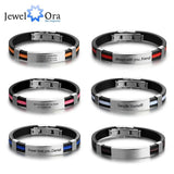 Engraved ID Bracelet Stainless Steel Gift For Father