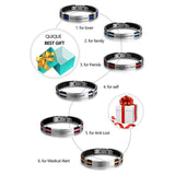Engraved ID Bracelet Stainless Steel Gift For Father