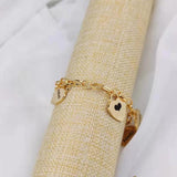 Engraved Heart Bracelet for Women Stainless Steel Letter Bracelets