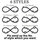 Infinity Bracelets Personalized Names Heart Nameplate Jewelry Couple Gift