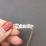Personalized Name Bracelet Stainless Steel Old English Bangle