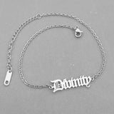 Personalized Name Bracelet Stainless Steel Old English Bangle