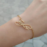 Personalized Name Bracelet Stainless Steel Chain Bangle Jewelry