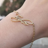 Personalized Name Bracelet Stainless Steel Chain Bangle Jewelry