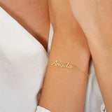 Personalized Name Bracelet for Women Girls Stainless Steel Chain Jewelry