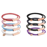 Engraved Letter Couple Bracelet Braided Rope Matching Bracelets