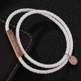 Engraved Letter Couple Bracelet Braided Rope Matching Bracelets