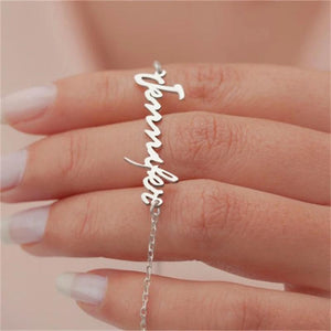 Personalized Stainless Steel Women's Bracelet with English Letter