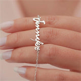 Personalized Stainless Steel Women's Bracelet with English Letter
