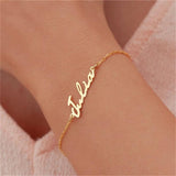 Personalized Stainless Steel Women's Bracelet with English Letter