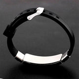 Personalized Stainless Steel Letter Bracelet - Custom Engraved Name Bangle