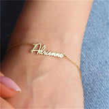 Personalized Name Bracelet for Women Stainless Steel Jewelry Gift