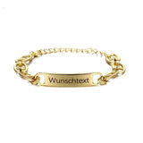 Personalized Engraving Name Letter Bracelet Stainless Steel