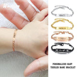 Personalized Engraving Name Letter Bracelet Stainless Steel