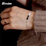 Personalized Engraving Name Letter Bracelet Stainless Steel