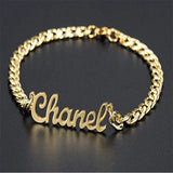 Personalized Steel Name Bracelet Punk Jewelry