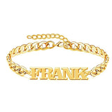 Personalized Steel Name Bracelet Punk Jewelry