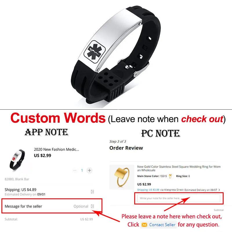 Stainless Steel ID Tap Bracelet for Men