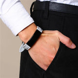 Stainless Steel ID Tap Bracelet for Men